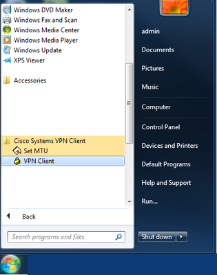 Настройка cisco vpn client windows 7