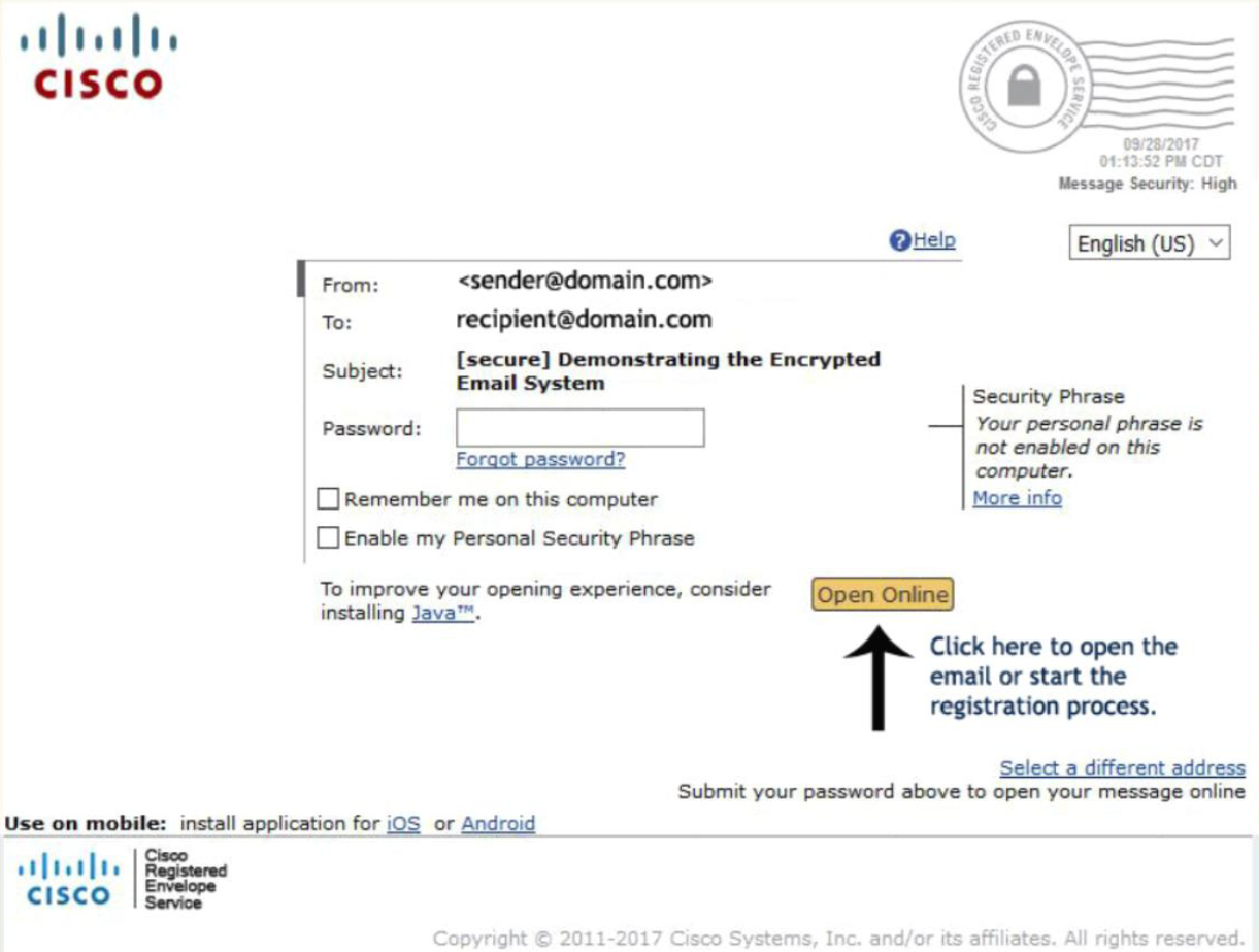 Cisco Registered Envelope Service to send Secure Encrypted ...